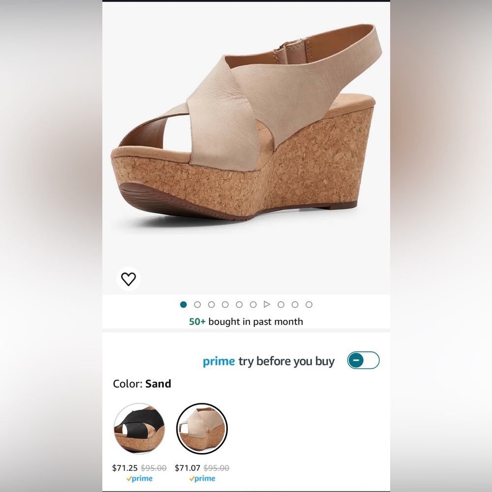 Clark’s wedge shoes size 8